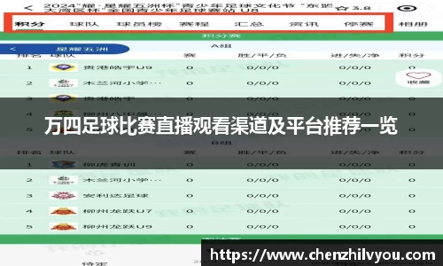 万四足球比赛直播观看渠道及平台推荐一览
